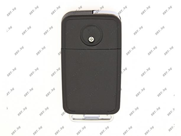 Сгъваем ключ с две дистанционни в един корпус F01 с по 3 бутона за KeyDIY