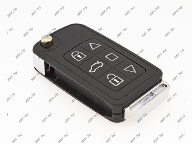 Сгъваем ключ с две дистанционни в един корпус F01 с по 3 бутона за KeyDIY