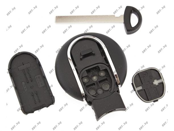 Кутийка за MINI COOPER 3 бутона и авариен ключ от key.bg Кутийка за MINI COOPER 3 бутона и авариен ключ